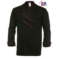 BP Image-Kochjacke 1538 400 Schwarz/Rot 48