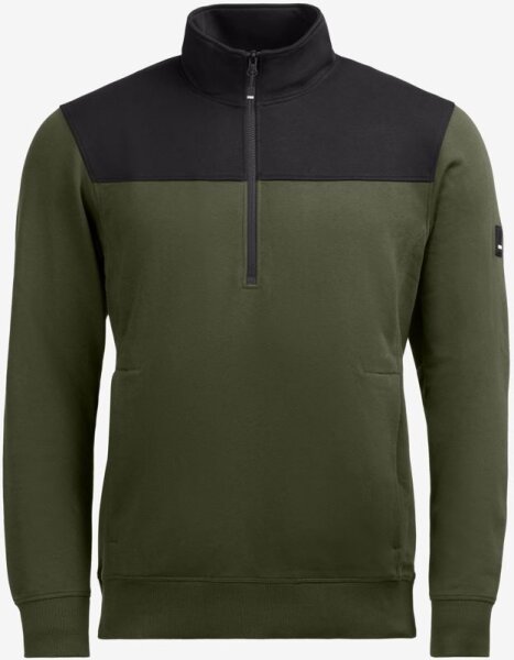 FHB Zip-Sweatshirt ROB 821120 in 10 verschiedenen Farben oliv-schwarz L