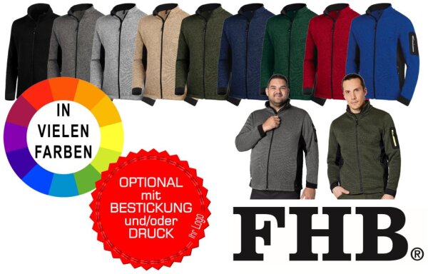 FHB Strick-Fleece-Jacke CHRISTOPH 79595 in 9 verschiedenen Farben