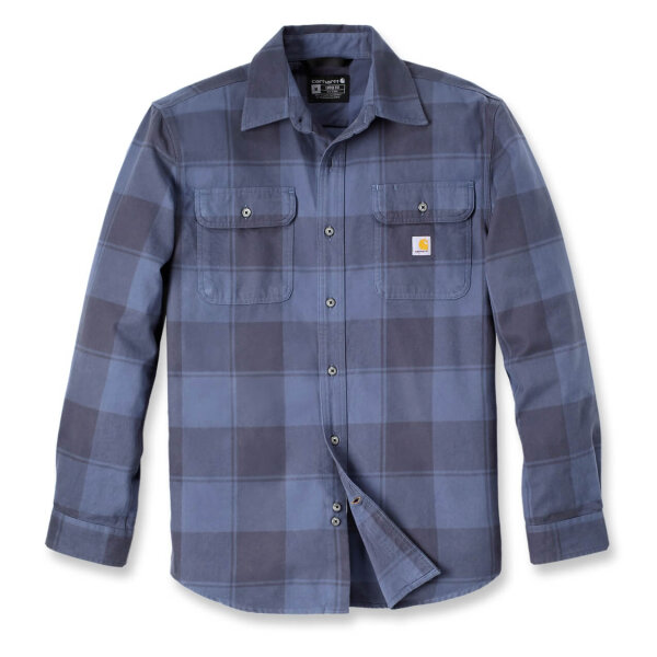 Carhartt Flanellhemd Navy langarm Baumwolle 106356126