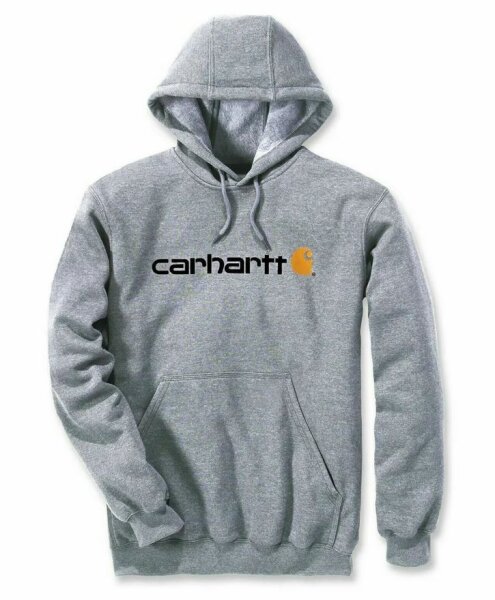 Carhartt Signature Logo Sweatshirt Hoodie heather grey 100074