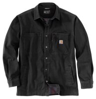 Carhartt Fleece Hemdjacke black langarm Canvas 105532