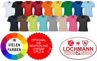 Damen T-Shirt rundhals 1405 in 17 verschiedenen Farben